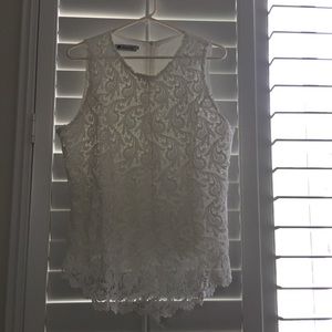 White laced tank